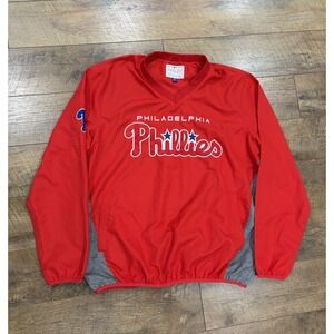Philadelphia Phillies Embroidered Windbreaker Pullover XL Red G III 2000s